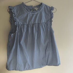 J Crew Factory Ruffleneck Shirred Top